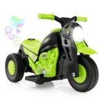 Moto electrique 6 v pour enfants avec 3 roues scooter avec crateur de bulles klaxon musique et lumires ...