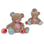 Nicotoy peluche d'activits ours fille brun