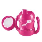 Oxo tot - 6125300 - set gobelet bec anses + verre dbit rduit - rose - 200 ml