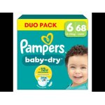 Pampers couches baby - dry taille 6 13 - 18 kg 68 pices