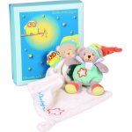 Pantin avec doudou chouette ca brille - menthe - doudou et compagnie