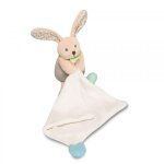 Pantin avec doudou lapin poupi nature