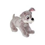 Peluche disney : grand chien gris le clochard 38 cm - doudou enfant la belle et le clochard