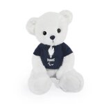 Peluche doudou et compagnie ours equipe de france blanc