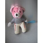 Peluche doudou poupée ours tête rose tennis vintage 18 cm Peluche doudou poupée ours tête rose tennis vintage 18 cm