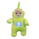 Peluche doudou teletubbies vert dipsy. h 42 cm avec antenne. visage velout. tomy licence bbc