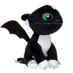 Peluche dragon 3 bébé dragon noir yeux verts 30 cm Peluche dragon 3 bébé dragon noir yeux verts 30 cm