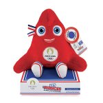 Peluche mascotte jeux olympiques paris 2024 fabriqu�e en france 30 cm - rouge