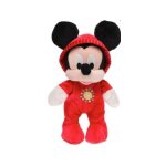 Peluche mickey en grenouillere rouge 28 cm - pyjama - nicotoy - doudou disney