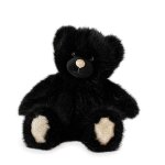 Peluche ours 40 cm noir - doudou et compagnie