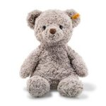 Peluche ours teddy honey gris 38 cm