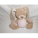 Peluche les rigolos doudou musical lapin beige rose nattou jollymex h 24 cm sans les oreilles boite a ...