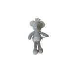 Peluche souris 28 cm sucre d'orge gris blanc �toiles couronne ¿ comme neuf