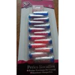 Perles de rocailles avec fermoir et fil