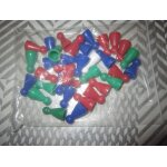 Pieces de 30 pions de jeu en plastique 2. 2 cm de haut 'bleu. rouge. vert. blanc