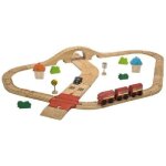 Plan toys jeu en bois circuit rails + routes - plan toys