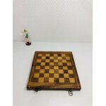 Plateau echiquier pliable de voyage en bois (sans les pions)