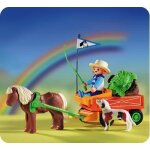 Playmobil - 3118 months - la vie a la ferme - enfant / charrette / poney