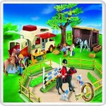 Playmobil 4074 - carrire avec camping - car et remorque
