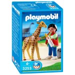 Playmobil city life 3253 - gardienne de zoo / girafon
