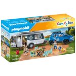 Playmobil family fun 71423 - famille avec voiture et caravane