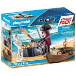 Playmobil pirates 71254 - pirate et barque - starter pack