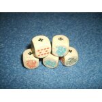 Poker d'as (poker dice) jeu de casino, de bar ou de comptoir style yams, yahtzee ou 421 avec ses cinq ...