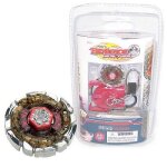 Porte - cls avec toupie et lanceur - beyblade metal fusion : dark wolf