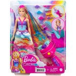 Poupe barbie princesse tresses magiques dreamtopia robe arc en ciel