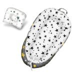 R�ducteur lit b�b� 88x52 cm - ultra doux 100% coton respirant - cale bebe pour lit bebe avec oreiller ...