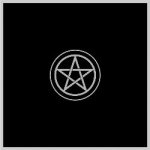 Tapis noir 80 x 80 cm pentacle cartomancie - accessoires tarot, voyance