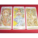 Tarot style mucha 78 arcanes jeu de cartes divinatoire art nouveau