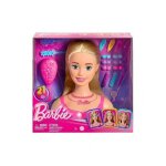 Tete a coiffer barbie avec accessoires de coiffure fashion - chevelure blonde - jouet enfant, fille - ...