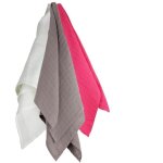 Trois kilos sept lot de 3 langes couches hydro - 115x115 cm - blanc / marron / fuschia Trois kilos sept lot de 3 langes couches hydro - 115x115 cm - blanc / marron / fuschia