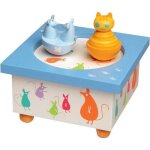 Trousselier - s95011 - jouet de premier age - boite a musique bois - chat & souris
