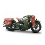 V�hicules miniatures die cast 1 / 18 moto harley davidson - 1942 wla flathead - vert militaire