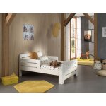 Vipack lit evolutif pour enfant jumper blanc + matelas + tiroir de lit
