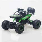 Voiture t�l�command�e tout - terrain 4x4 enfant puissante et robuste 37cm verte vert yonis