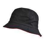 Bob de pluie noir / rouge