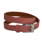 Bracelet en cuir rose
