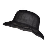 Chapeau organza, noir