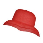 Chapeau organza, rouge