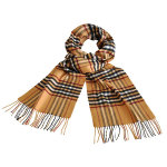 Echarpe  carreaux tartan camel