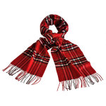 Echarpe  carreaux tartan rouge