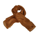 Foulard carr en soie, marron