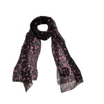 Foulard lopard rose en soie