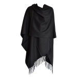 Grand poncho noir frang