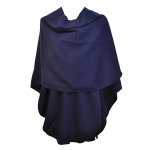 Poncho bleu marine arrondi