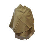 Poncho sable beige arrondi