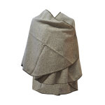Poncho sahara beige arrondi